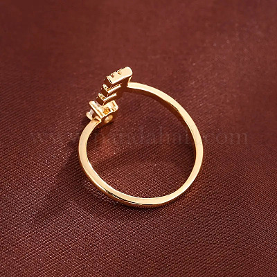 Латунные микро проложить манжеты кольца кубического циркония WG75066-05-1