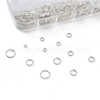 1 Schachtel offene Messing-Binderinge&nbsp;KK-X0059-S-B-1