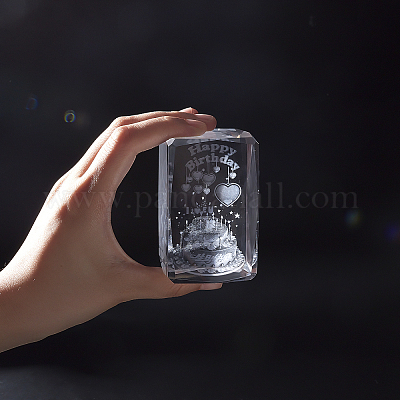 Прозрачные стеклянные украшения дисплея DJEW-WH0010-38-1