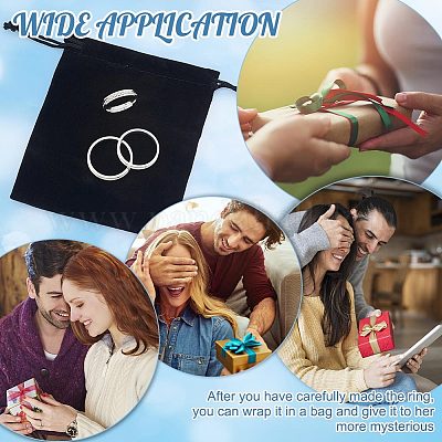 24 шт. набор из 8 колец из нержавеющей стали 201 размера с рифлением для мужчин и женщин RJEW-UN0002-40-1