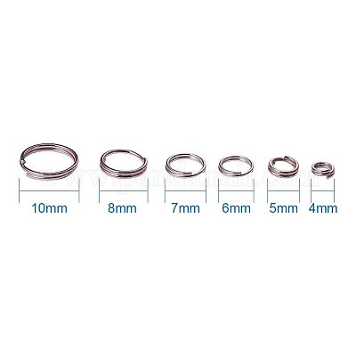 Black Double Jump Rings, Split Rings, 4mm/5mm/6mm/8mm/10mm