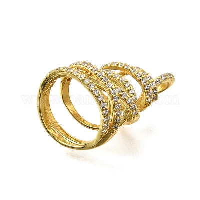 925 подвеска-спираль из стерлингового серебра с прозрачным кубическим цирконием STER-R011-04G-1