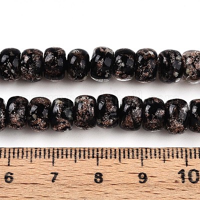 Светящиеся стеклянные бусины ручной работы из золотой фольги FOIL-N029-02A-01-1