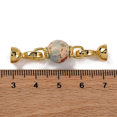 Стойка плакировка латунь и шушань камень поток над chasps KK-B103-14G-1