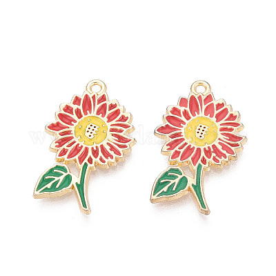 Подвески из эмали и сплава&nbsp;ENAM-T024-32F-G-1