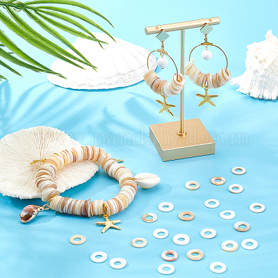 200 шт. соединительные кольца из натуральной пресноводной ракушки SHEL-PH0001-22-1