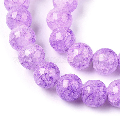 Выпечки окрашенные нити шарик хруст стекла DGLA-Q023-8mm-YS54-A-1