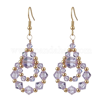 Серьги-подвески из нержавеющей стали 304 EJEW-JE06368-03-1