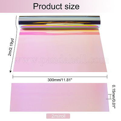Laser Film Iridescent Clear Transparent PVC Fabric Vinyl Material Bow Craft  Bag