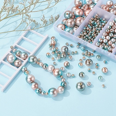 497шт 5 стиля радуги абс пластик имитация жемчуга OACR-YW0001-09A-1