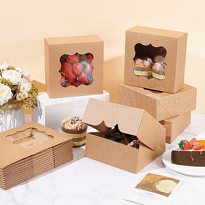 20 квадратная коробка для хранения конфет из крафт-бумаги CON-BC0007-43-1