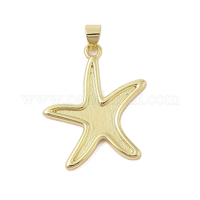 Подвески из латуни в виде звездной стойки KK-Z074-36G-1