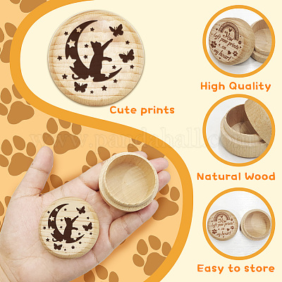 Буковая деревянная шкатулка с гравировкой «Мой первый локон» CON-WH0121-005-1