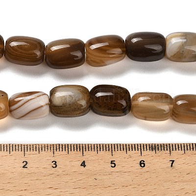 Натуральные полосатые агатовые бусы G-D317-A01-06-1