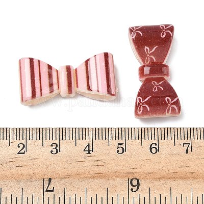 Печатные непрозрачные акриловые бусины OACR-I027-01B-02-1