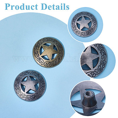 20 шт. двухцветные заклепки из сплава&nbsp;DIY-CA0007-29-1