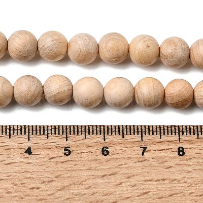 Натуральное дерево бисер нитей&nbsp;WOOD-B011-01A-6mm-1