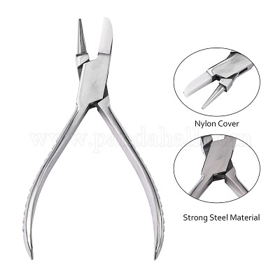 Thin Flat-Nose Pliers with Nylon Jaws