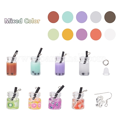 DIY 8 пара летних комплектов серег DIY-YW0001-85-1