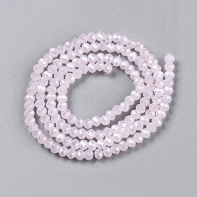 Стеклянные бусины с гальваническим покрытием  EGLA-A044-J1mm-A02-1