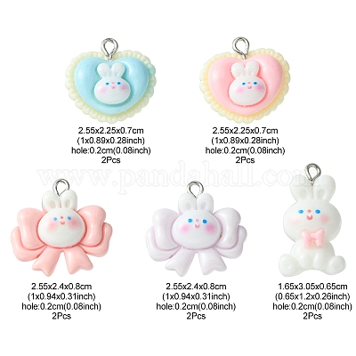 10шт 5 стиля непрозрачные подвески из смолы RESI-FS0001-53-1