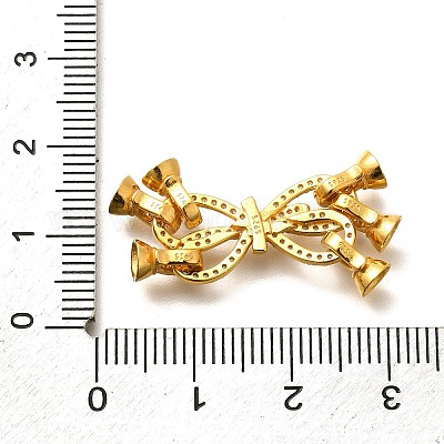 925 серебряная застежка с микропаве из прозрачного кубического циркония STER-B006-09G-1