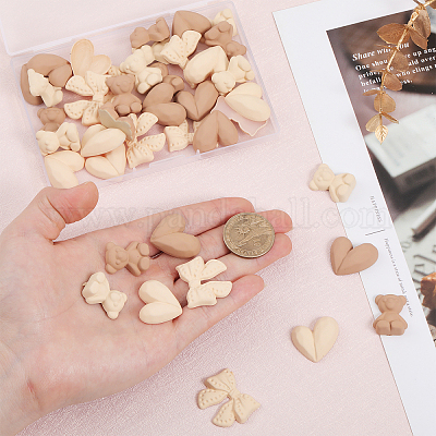 40 шт. 5-х видов непрозрачных акриловых кабошонов SACR-CA0001-17-1