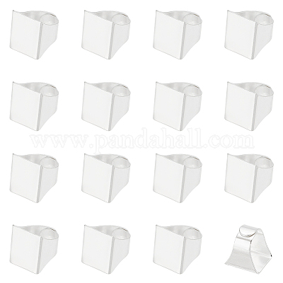 16 pieza de vástagos de anillo ajustables de latón&nbsp;KK-HY0001-88-1