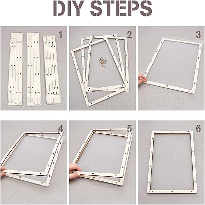 Рамка для изготовления бумаги из липы DIY-WH0001-73D-1