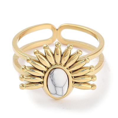 Ионное покрытие (IP) кольцо из нержавеющей стали 304 RJEW-B059-01G-1