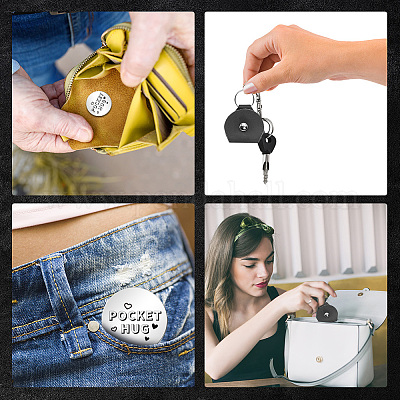 Набор памятных монет из нержавеющей стали с двусторонней гравировкой в виде сердца AJEW-GL0002-01D-1