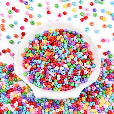 6/0 стеклянный бисер непрозрачного цвета SEED-N007-18C-1