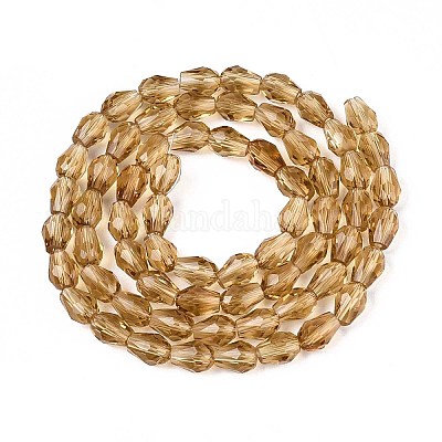 Прозрачные стеклянные бусины GLAA-R024-6x8mm-14-1