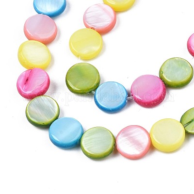 Нити бусин из пресноводных ракушек SHEL-T009-B16-06-1