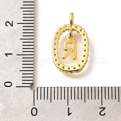 Латунные микро проложить кубического циркония подвески ZIRC-P123-01G-R01-1