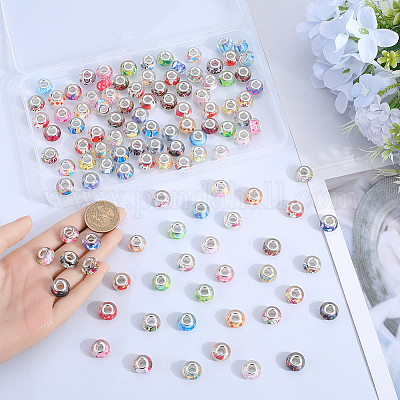 120шт смоляные европейские бусины FIND-SP0002-05D-1