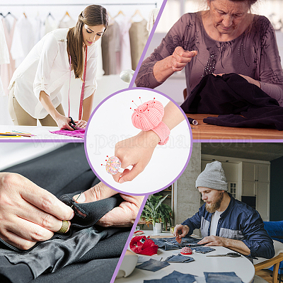 4 шт. 4-х стильные игольницы для запястий и пальцев AJEW-AR0001-71-1