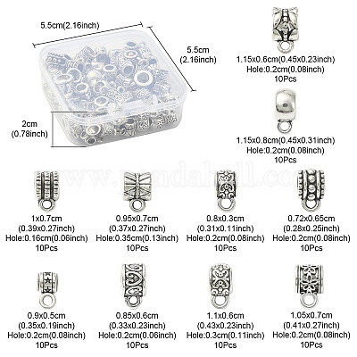 100 шт. 10 стильные тибетские поручни из сплава FIND-YW0003-16-1