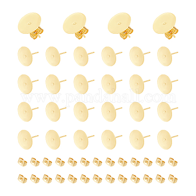 50 шт. фурнитура для сережек-гвоздиков из нержавеющей стали 304 STAS-UN0059-21A-1