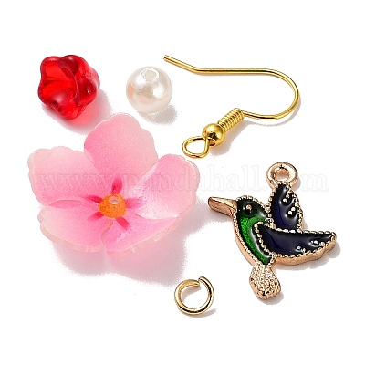 China Factory Dangle Earrings, with Acrylic Imitation Pearl Beads