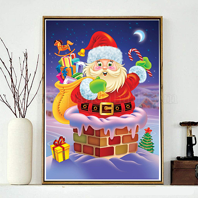 Santa With Present Sack, Christmas Diamond Painting