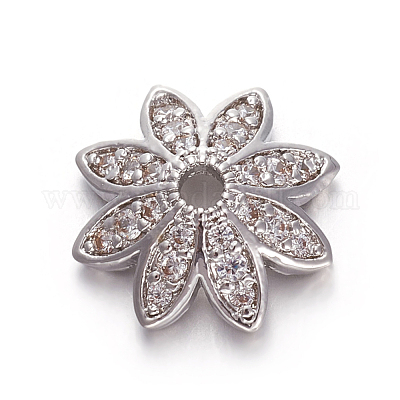 Латунь микро проложить кубический цирконий шарик ZIRC-E158-12P-1