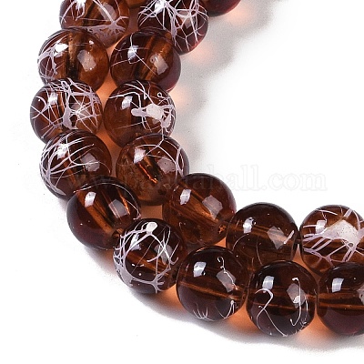 Строковые прозрачные стеклянные бусины в нитях GLAD-Q012-8mm-21-1