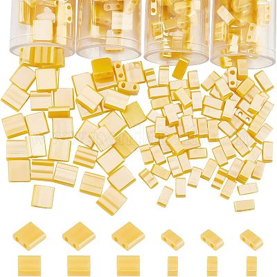 530шт 2 стеклянных бисера с 2 отверстиями SEED-NB0001-74-1