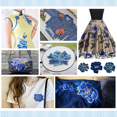 3 шт. 3-х цветные полиэстеровые нашивки на одежду&nbsp;PATC-PH0001-54-1