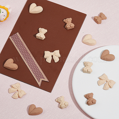 40 шт. 5-х видов непрозрачных акриловых кабошонов SACR-CA0001-17-1