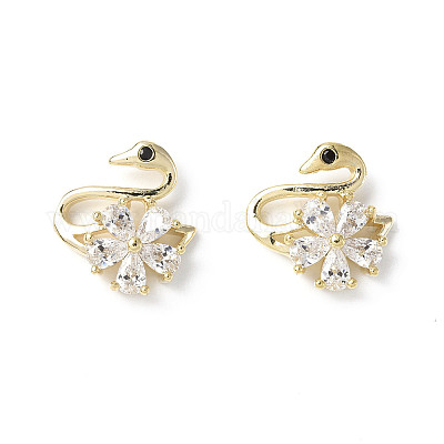 Латунные микро проложить четкие кубического циркония кабошоны KK-A174-07G-1