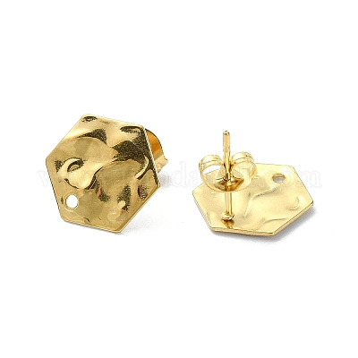 Фурнитура для сережек-гвоздиков из нержавеющей стали 304 STAS-L024-003G-06-1