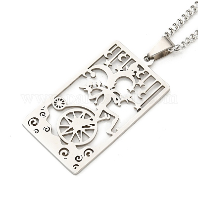 Не тускнеющие подвески из нержавеющей стали 304 NJEW-L118-02P-04-1