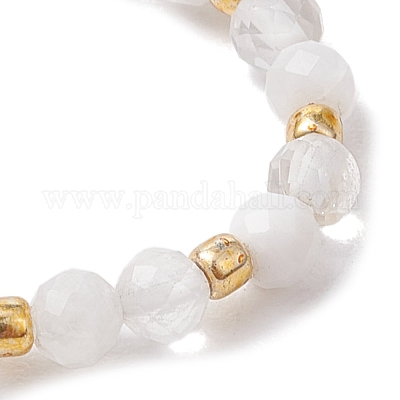 Кольца-растяжки из натурального лунного камня RJEW-JR00867-08-1